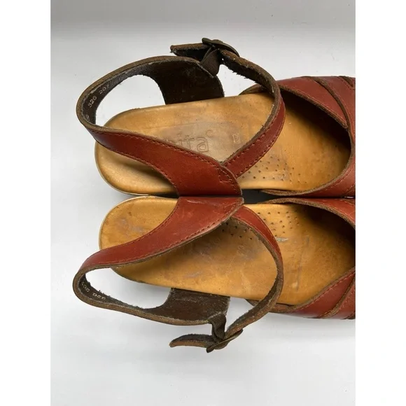 Sanita Rust Leather Clogs Women’s Size 39 - Picture 3 of 6